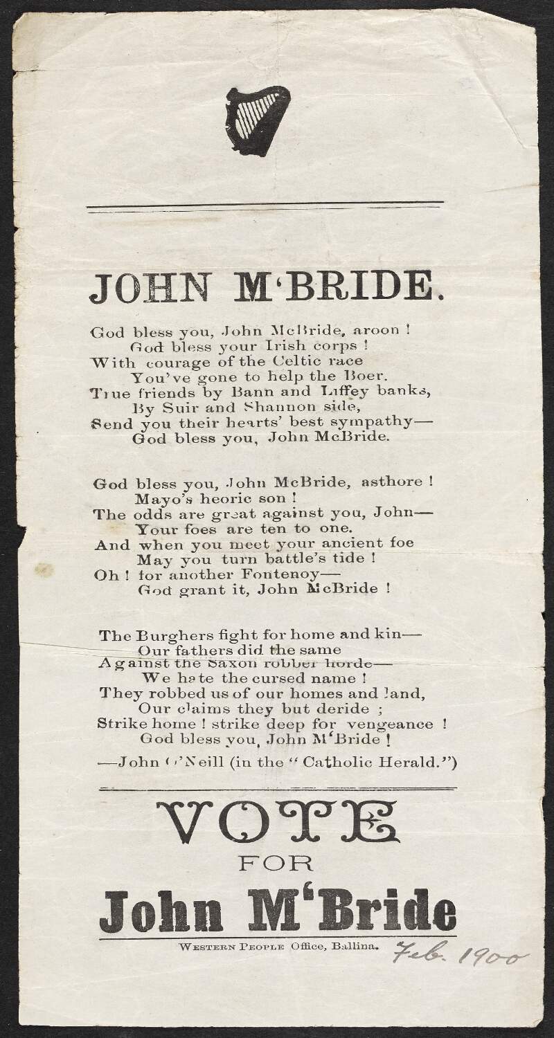 John M'Bride [broadside ballad],