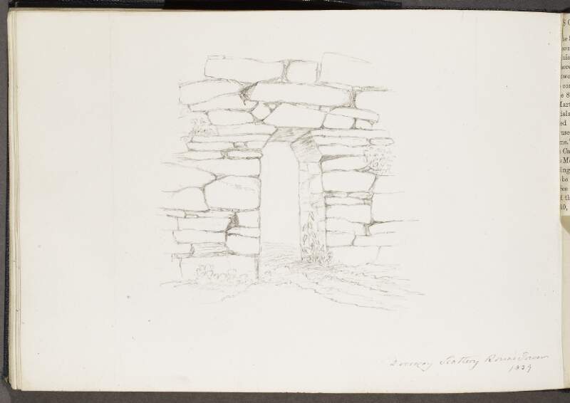 Doorway, Scattery round tower, 1839