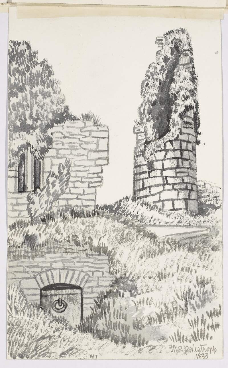 Dromcliff [Drumcliff] round tower and church, near Ennis, County Clare, 1893