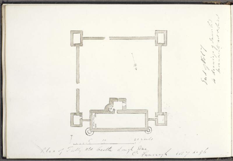 Plan of Tully, old castle, Lough Erne, County Fermanagh