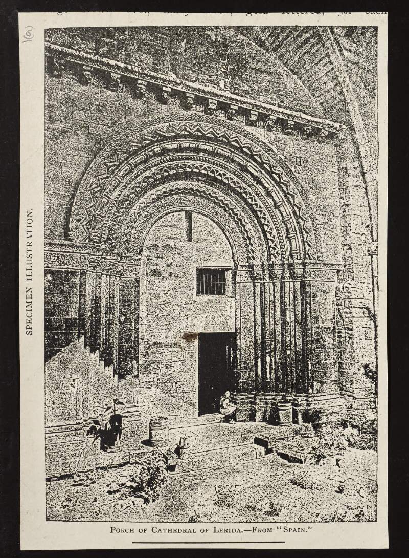 Porch of Cathedral of Lerida - From 'Spain'