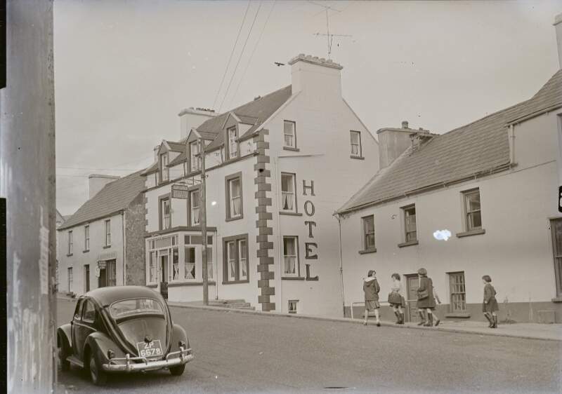 [Town street with hotel, Co. Donegal]