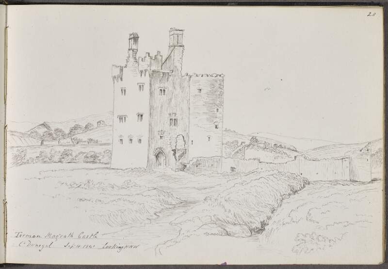 Termon Magrath Castle, County Donegal, September 4 1841, looking west