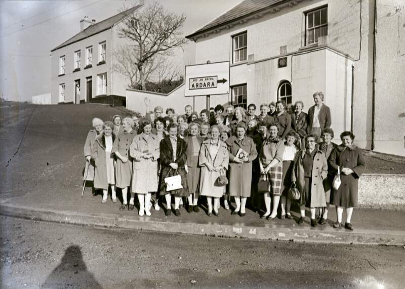 [Group of women on street in Glenties, Co. Donegal]