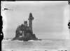 [New lighthouse tower completed, before the removal of temporary light at Fastnet Rock Lighthouse Station, off the south-east coast of Co. Cork]