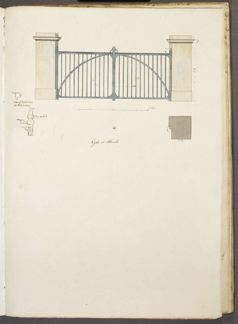 Gate at Abbeville [also known as Abbeyville House Kinsealy, County Dublin].