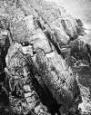[Aerial view of the original lower lighthouse station on Skellig Michael (Great Skellig), off the coast of Co. Kerry]