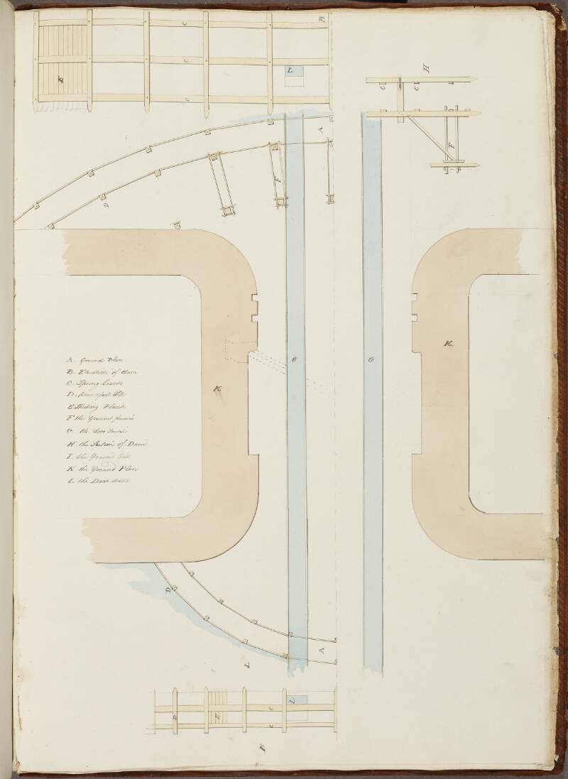 [Plan of a dam with reference to 'the [Custom House?] Dock water'].