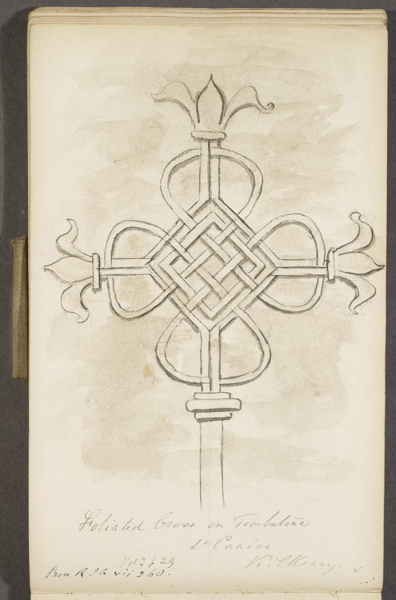 Foliated cross on tombstone, St Canice, Kilkenny