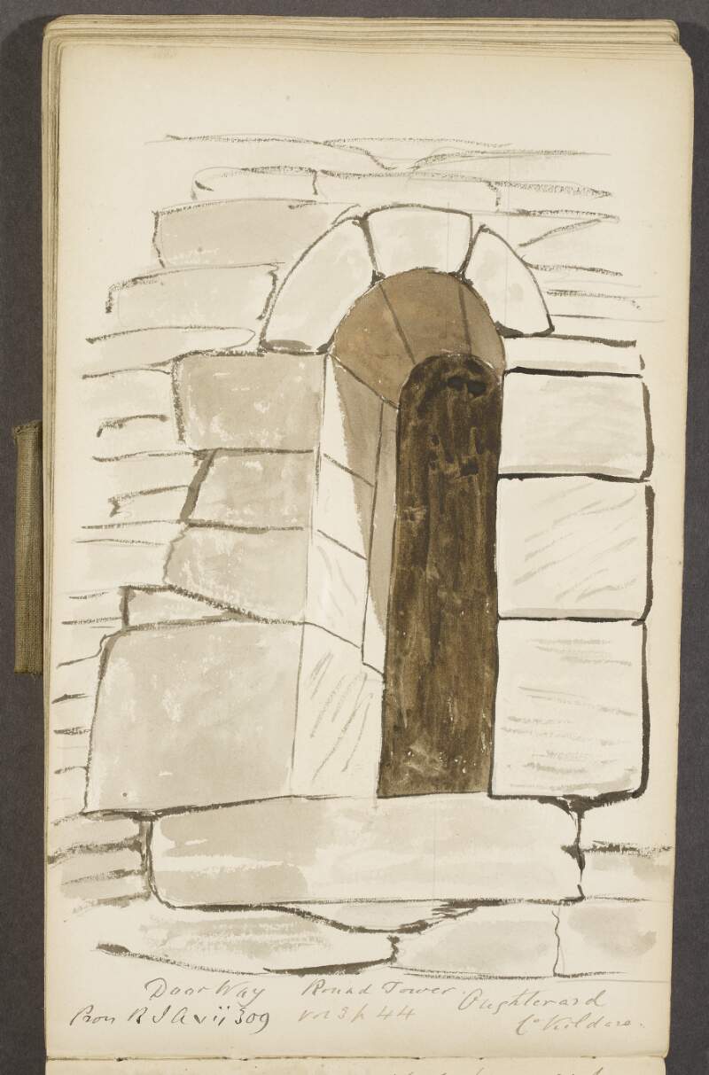 Doorway, round tower, Oughterard, County Kildare