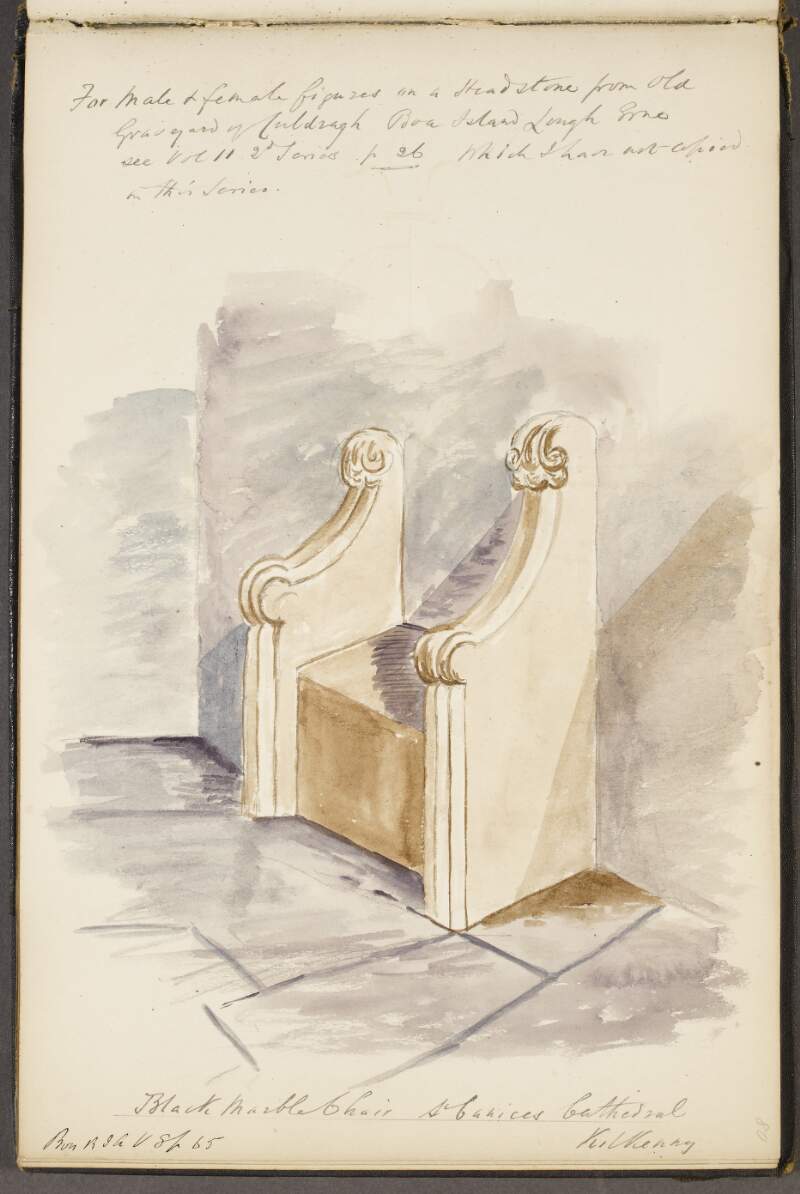 Black marble chair, St Canices Cathedral, Kilkenny