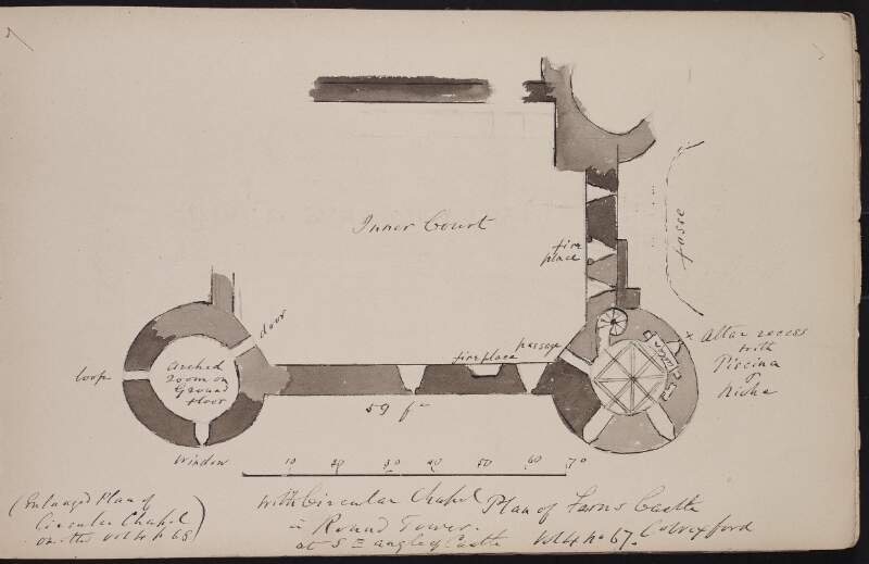 Plan of Ferns Castle, County Wexford