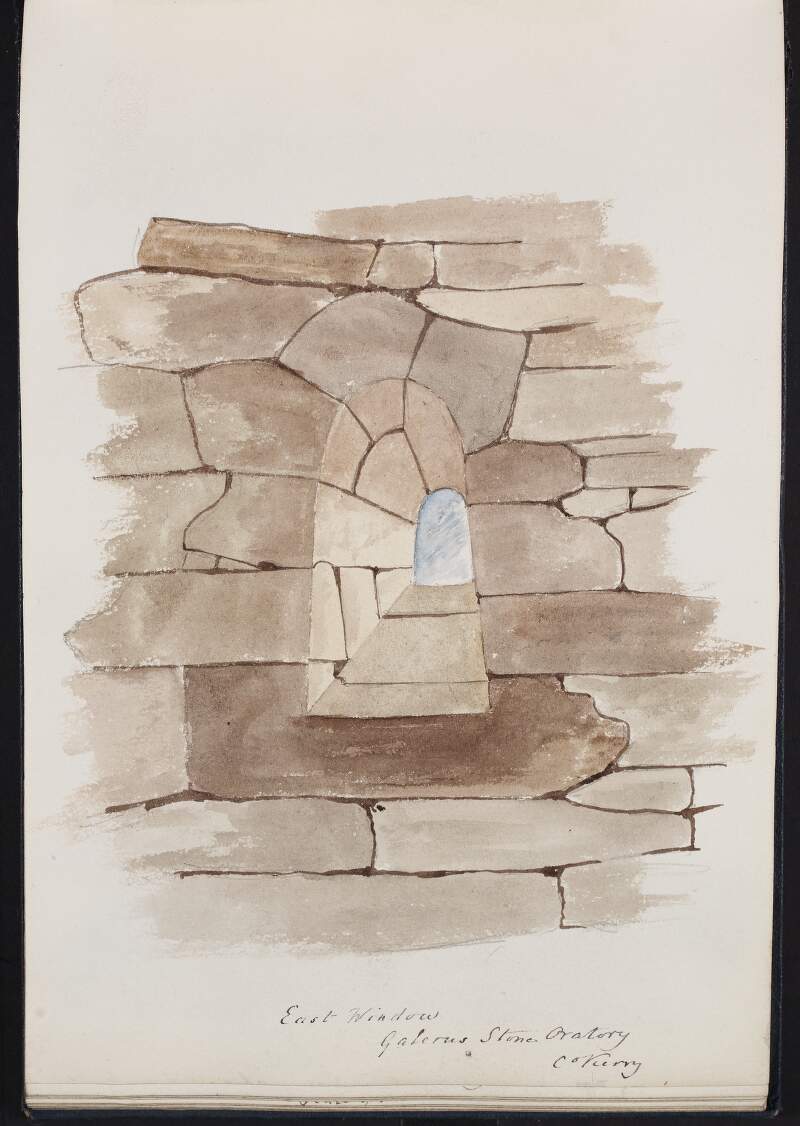 East window, Galerus stone oratory, County Kerry