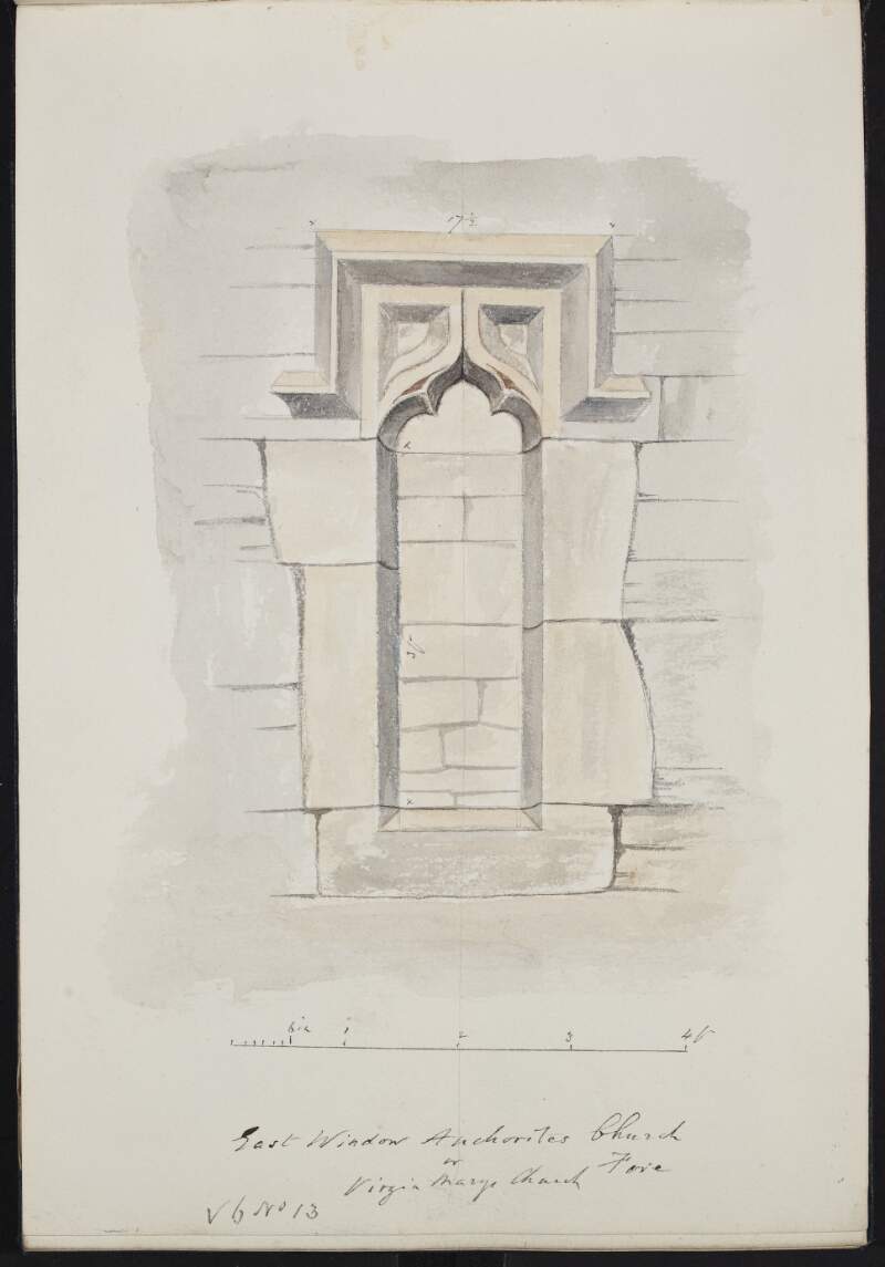 East window, Anchorite's Church or Virgin Mary's Church, Fore [graphic].