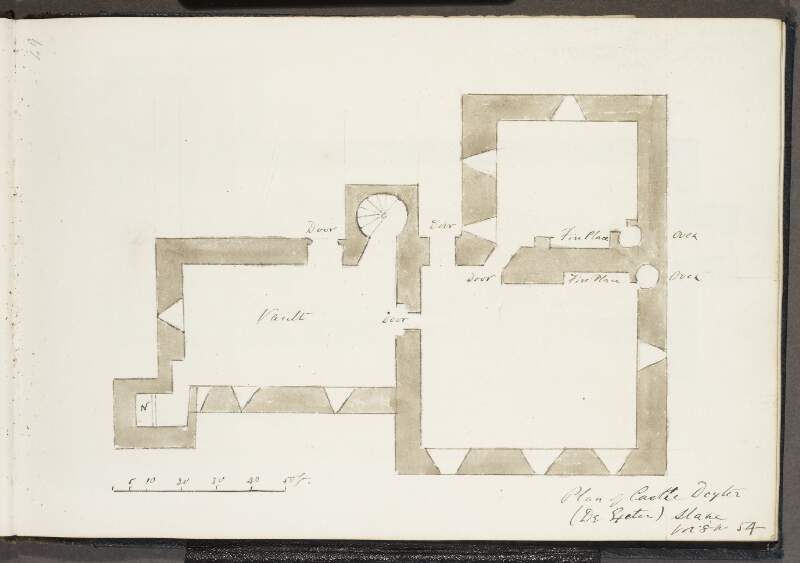 Plan of Castle Dexter (De Exeter), Slane