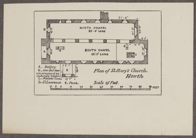 Plan of St Mary's Church, Howth