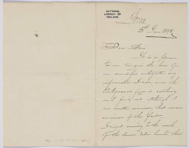 [Letter from Alec Ritchie to "Dr. Cameron" regarding the tomb of Abbot Mackinnan at Iona]