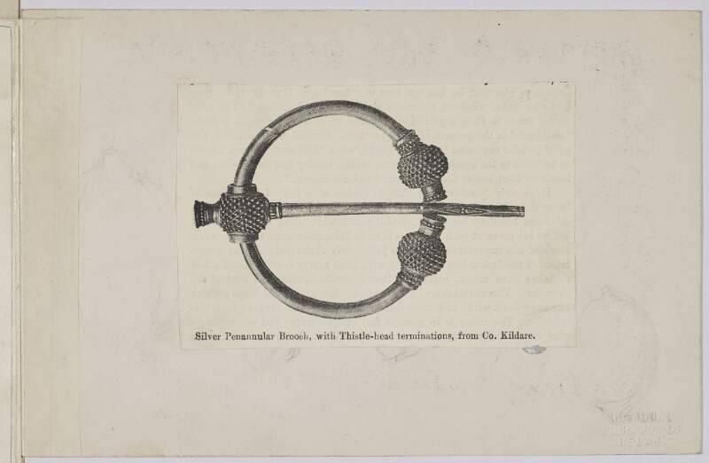 Silver penannular brooch, with thistle-head terminators, from County Kildare