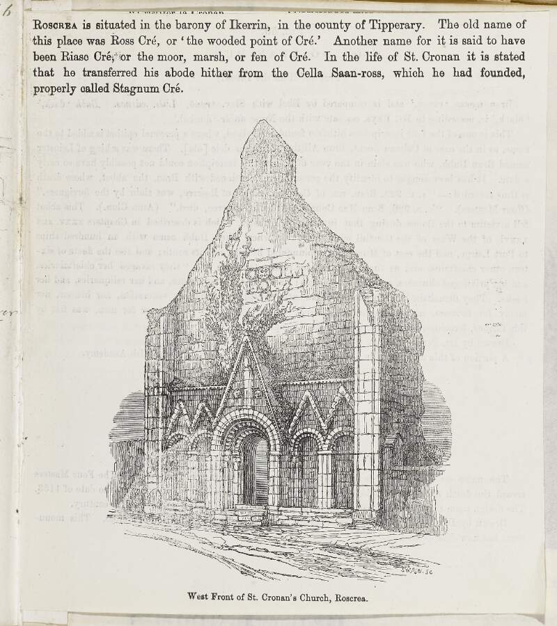 West front of St. Cronan's Church, Roscrea