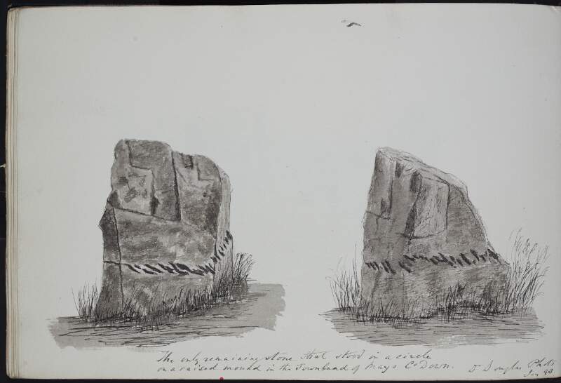 The only remaining stone that stood in a circle on a raised mound in the townland of Mayo, County Down