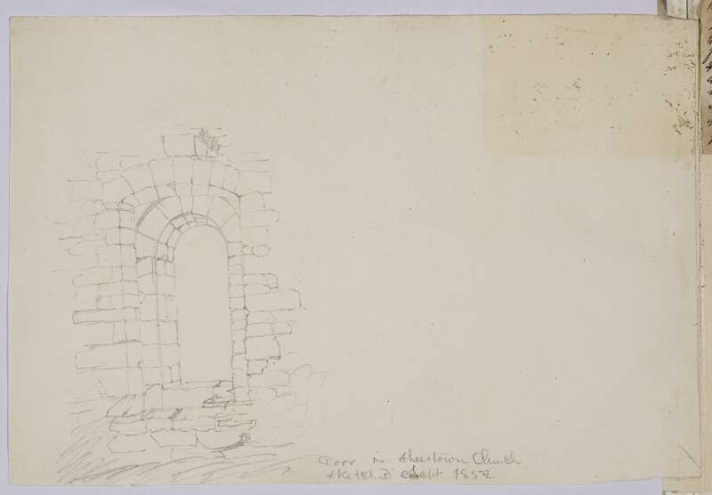 Door in Sheestown Church, sketched September 1852