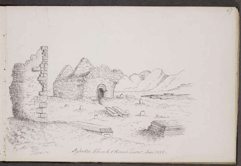 Aghadoe Church and Round Tower, June 1838