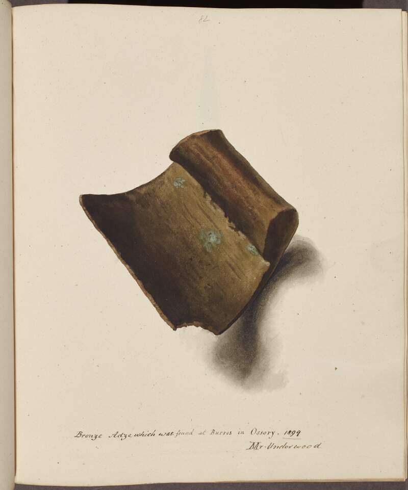 Bronze adze, which was found at Burros in Ossory, 1899