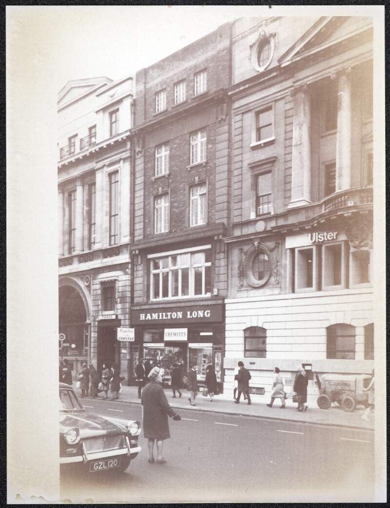 [Hamilton Long Chemist and Ulster Bank, on Lower O'Connell Street]