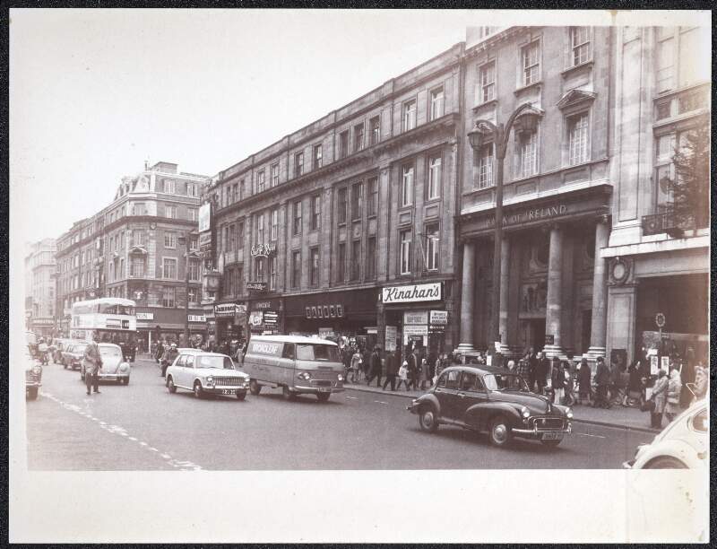 [Bank of Ireland, Kinahan's, Saxone and Burton's, on Lower O'Connell Street]