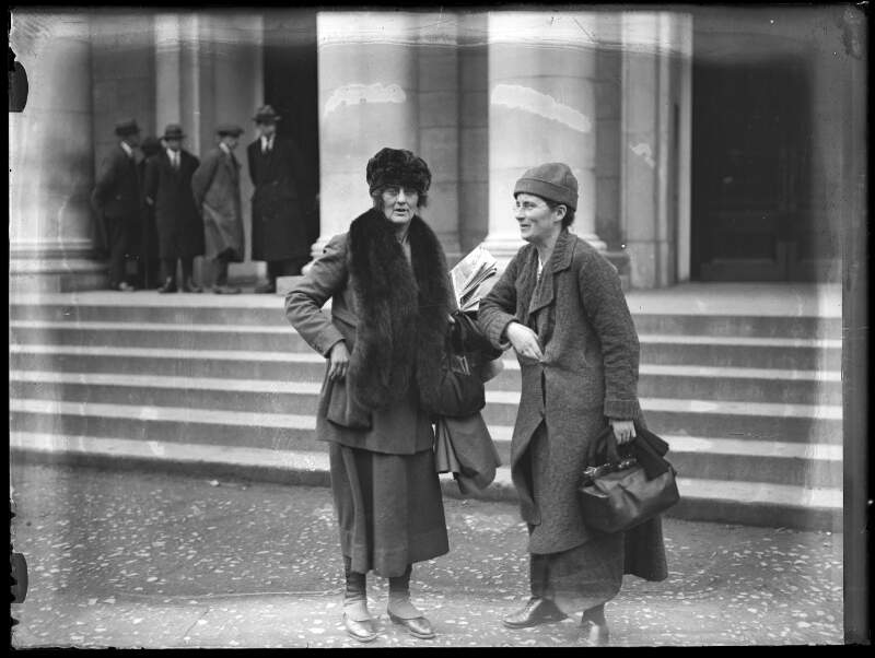 [Constance Markievicz and Kathleen Lynn at Earlsfort Terrace, Dublin]