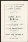 Souvenir folder 'Easter Week Re-Union' at Hotel Workers' Hall, 29A Eden Quay,