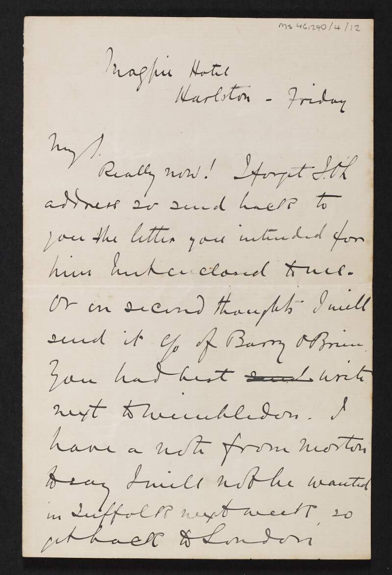 Letter from George Coffey, Harlston, Norfolk, to Jane Coffey regarding political meetings in Norfolk he is attending,