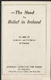 Leaflet appealing for funds titled 'The Need for Relief in Ireland: as seen by eminent non-Catholics of Ireland',
