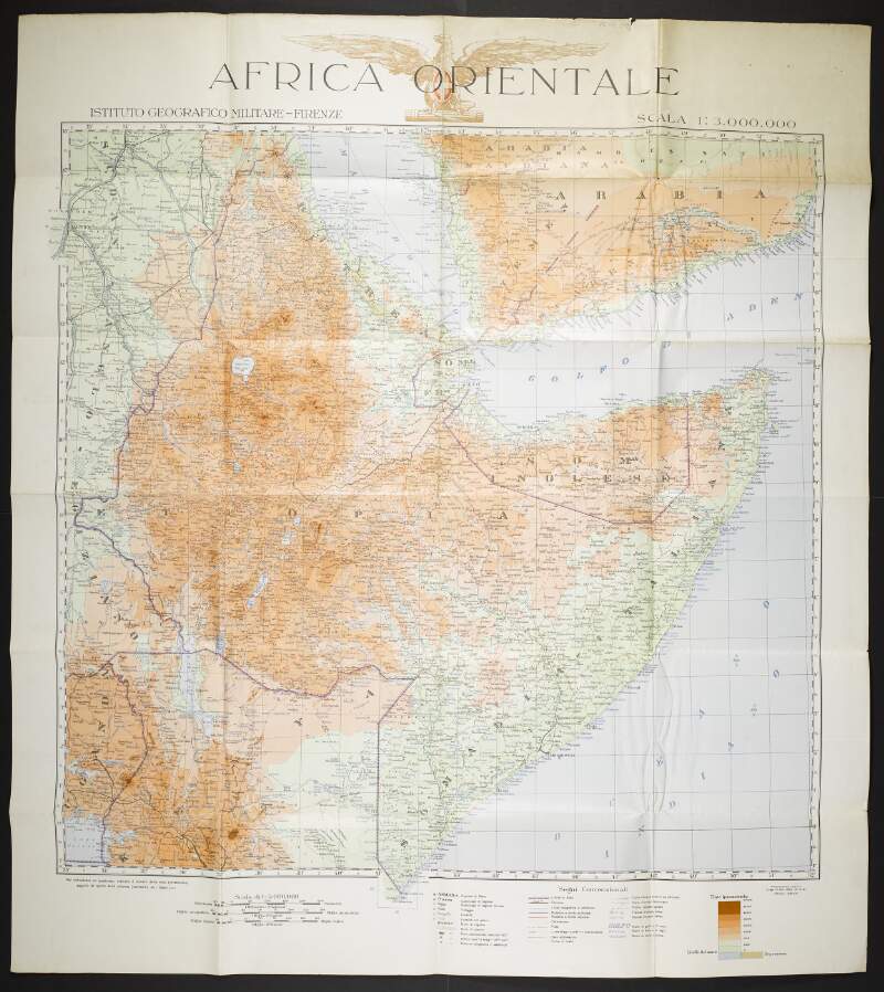 Map of Africa Orientale (East Africa) and bordering regions,