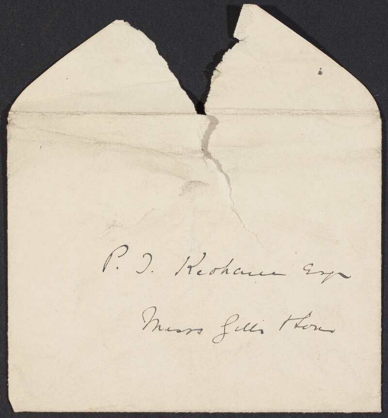Envelope from Gill and Sons to Patrick T Keohane,