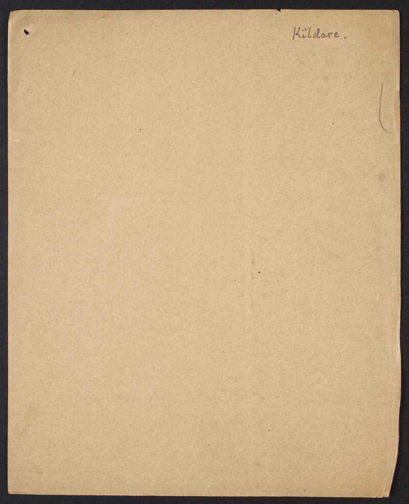Notes titled "Kildare",
