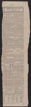 Newspaper cutting from 'Irish Independent' with article titled "Policy of Tariffs" containing a response from Thomas Johnson to D. J. Oakley, Editor,