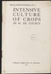 Intensive culture of crops /