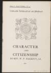 Character and citizenship /