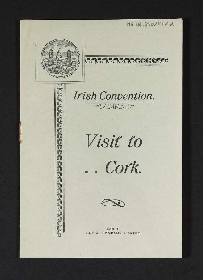 Pamphlet 'Irish Convention: Visit to Cork',