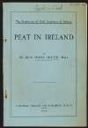 Paper by Sir John Purser Griffith titled 'Peat in Ireland', presented to the Institution of Civil Engineers of Ireland in April 1933,