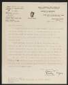 Letter from Stanley Lyon, Department of Industry and Commerce, to Thomas Johnson with price list of various food items in mid-November, 1937,
