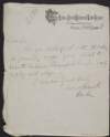 Copy letter from Anna Parnell, Ladies Irish National Land League, to Alfred Webb enquiring as to whether Webb is satisfied with the caterer,