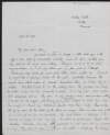 Letter from Nancy Brunton [Anne Stopford Agnes Kruming] to Alice Stopford Green discussing her time at Studley College,
