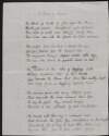 Poem from Nancy Brunton [Anne Stopford Agnes Kruming] to Alice Stopford Green titled "A Choral by Schumann",