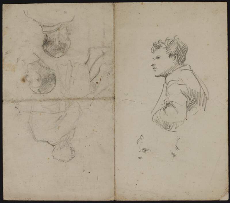 Sketch by Cesca Chenevix Trench depicting men,