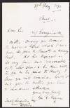 Letter from George W. Warren to Joseph MacQuillan concerning matters in Garrynisk, Co. Wexford,