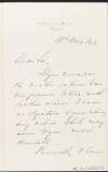 Letter from Daniel Tallon to John Redmond noting he has no objection to any action Redmond wishes to take,