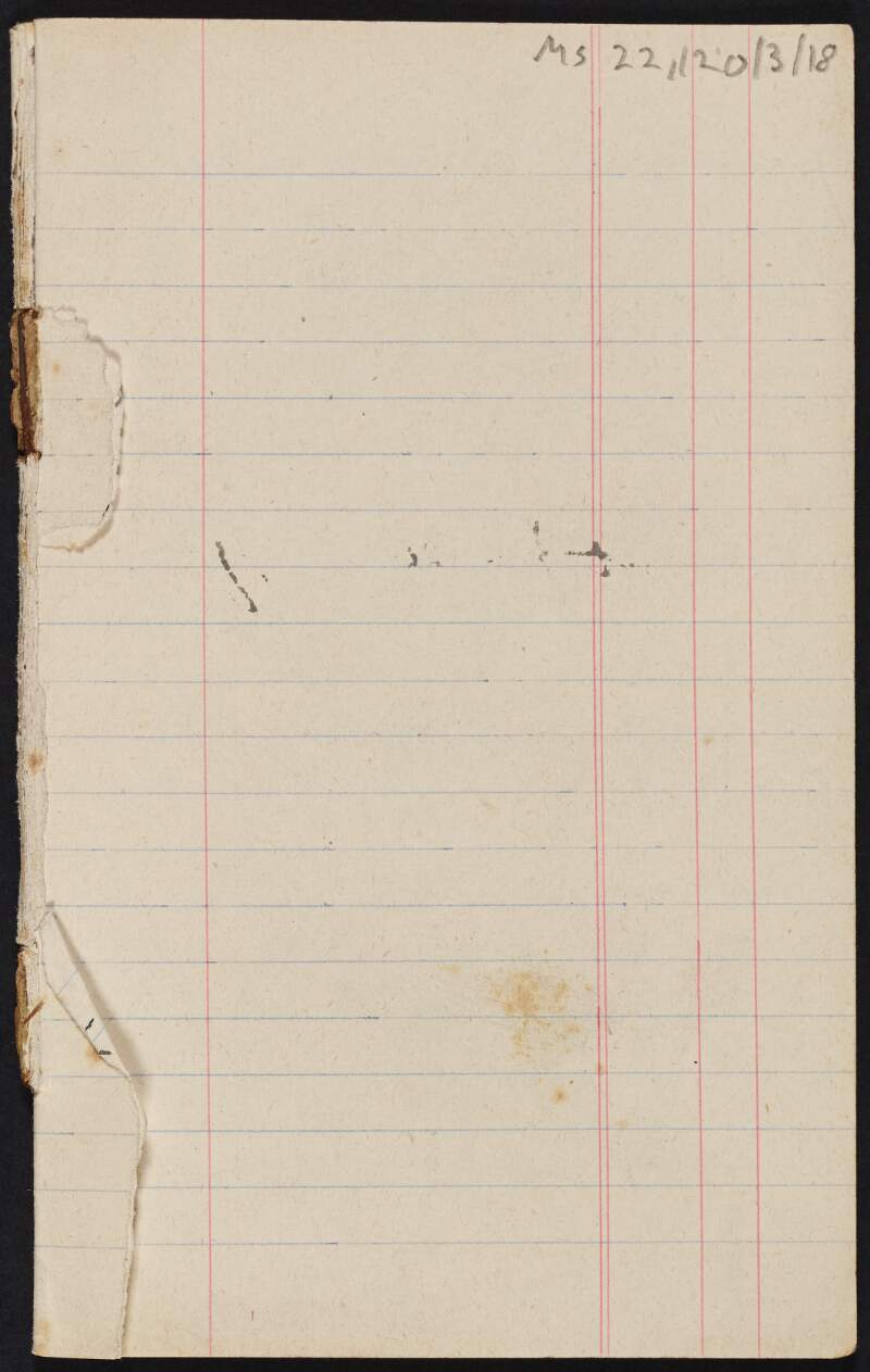 Notebook of J.J. O'Connell with calculations,