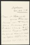 Letter from Patrick M. Furlong to John Redmond regarding travelling to Dublin and a sale price,